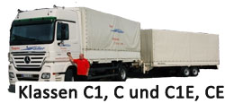 Klassen C1, C und C1E, CE